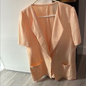 Peach Short Sleeve Blazer